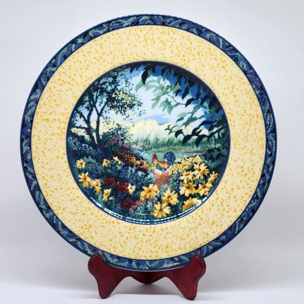 Fitz and Floyd Classic Choices Coq Du Village 12" Serving Platter Charger Plate